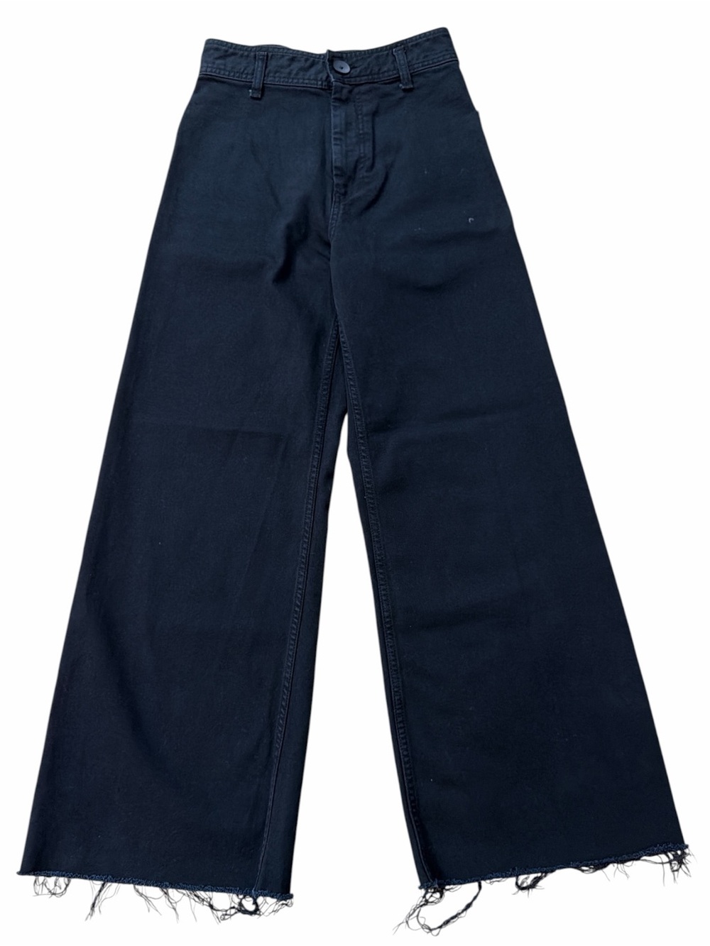 ZARA "The Marine Straight" Black High-Rise Wide-Leg Jeans